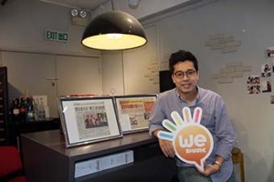 WeShare創辦人陳志偉希望透過舉辦活動，推動作者繼續在平台上分享。（陳沅彤攝）